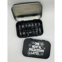 Altoids style tin daily pill organizer