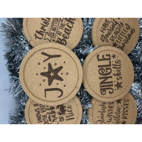 Holiday Cork Coaster Set