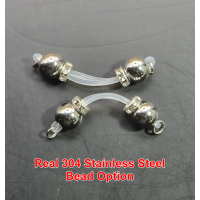 Pair of Fake Nipple Piercing Rings Stainless Steel