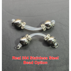 Pair of Fake Nipple Piercing Rings Stainless Steel